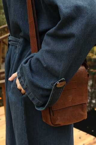 Denim Abaya Kap Açık Mavi - 8