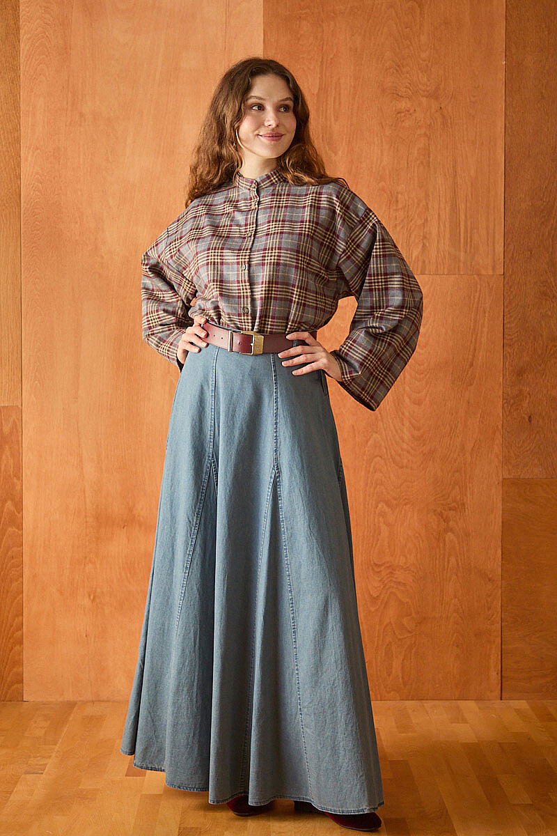 Denim Etek Açık Mavi - 4