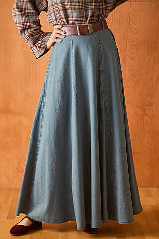 Denim Etek Açık Mavi - 3