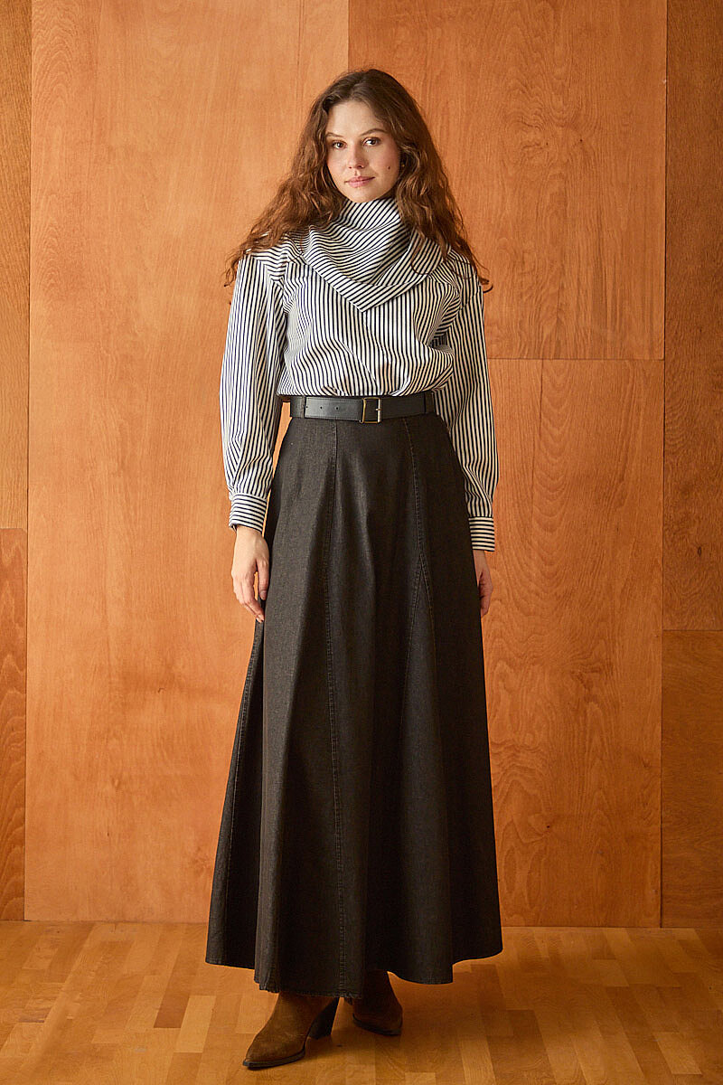Denim Etek Siyah
