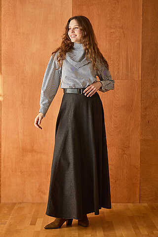 Denim Etek Siyah - 5