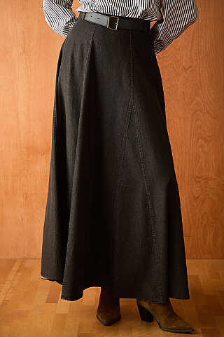 Denim Etek Siyah - 4