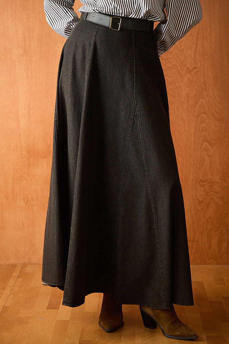 Denim Etek Siyah - 4