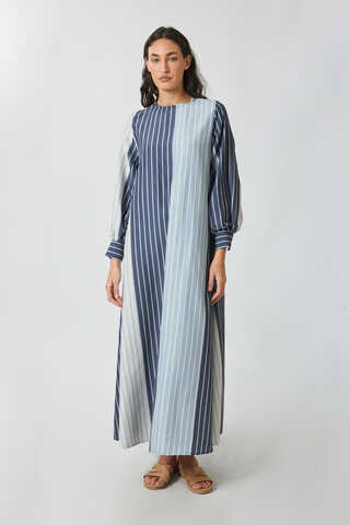 Denim Vest Dress Set Baby Blue - 8