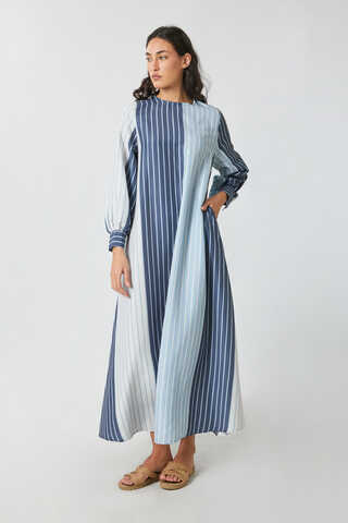 Denim Vest Dress Set Baby Blue - 11