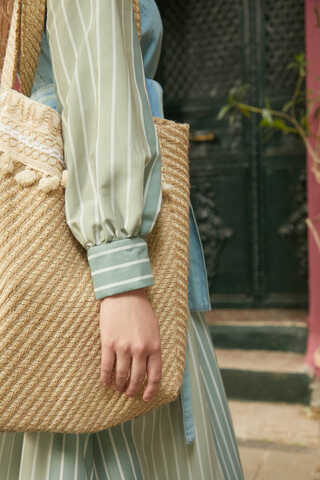 Denim Vest Dress Set Mint - 10