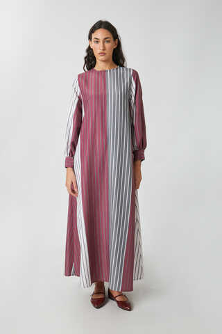 Denim Yelekli Elbise Takım Antrasit - 11