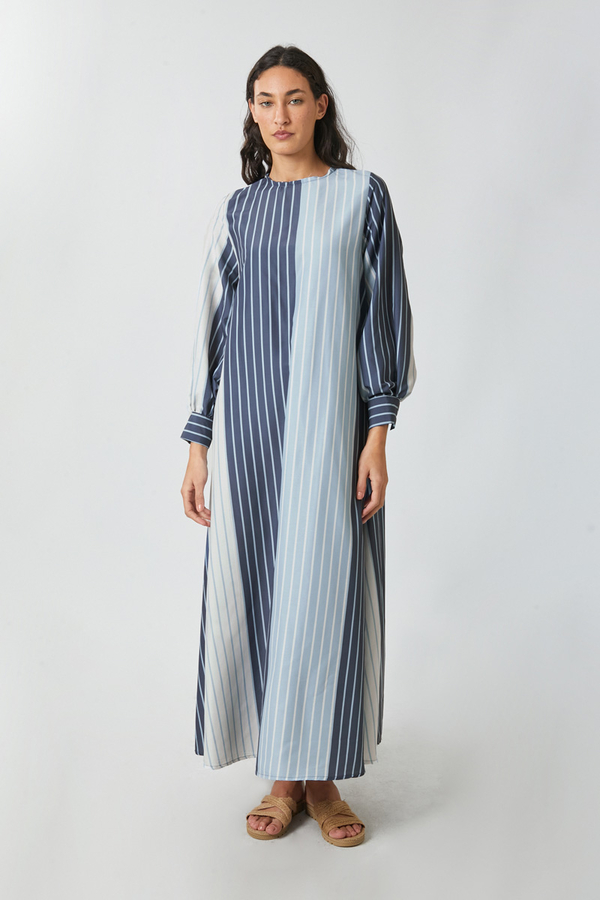 Denim Yelekli Elbise Takım Bebe Mavisi - 8