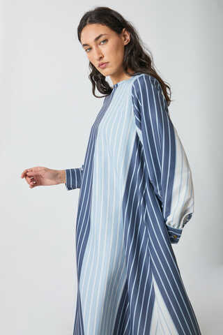Denim Yelekli Elbise Takım Bebe Mavisi - 9