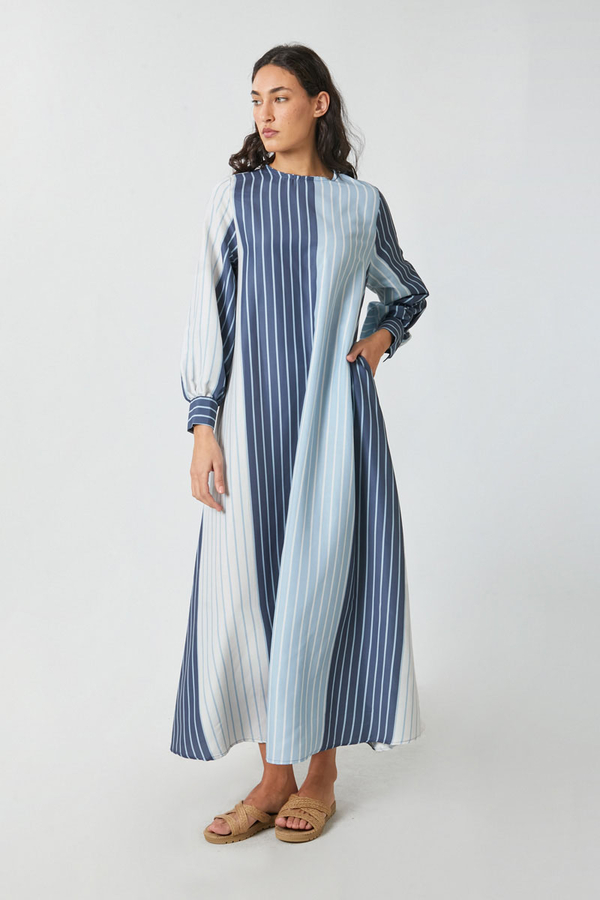 Denim Yelekli Elbise Takım Bebe Mavisi - 11