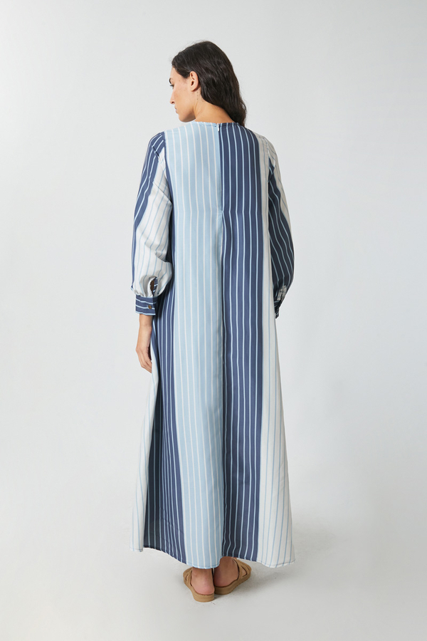 Denim Yelekli Elbise Takım Bebe Mavisi - 12