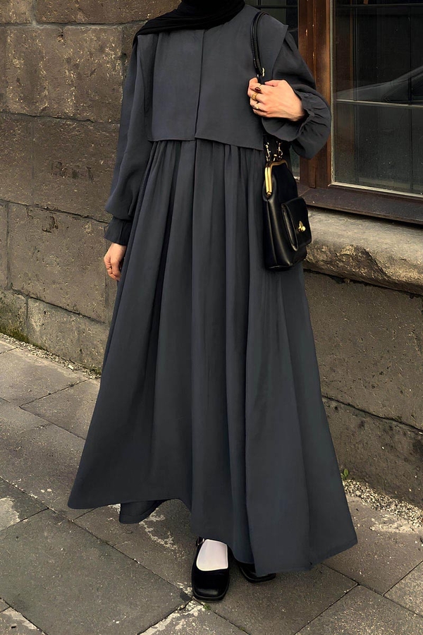 Deren Modal Dress Anthracite - 1