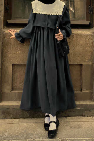 Deren Modal Dress Anthracite - 4