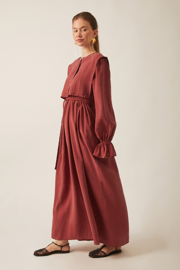 Deren Modal Dress Brick - 5