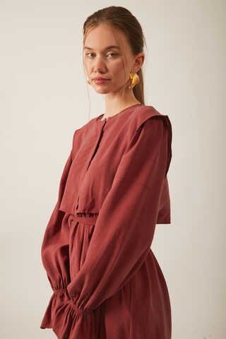 Deren Modal Dress Brick - 4