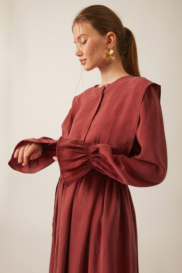 Deren Modal Dress Brick - 10