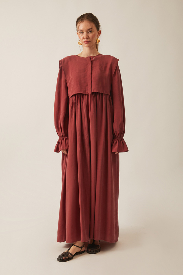 Deren Modal Dress Brick - 11