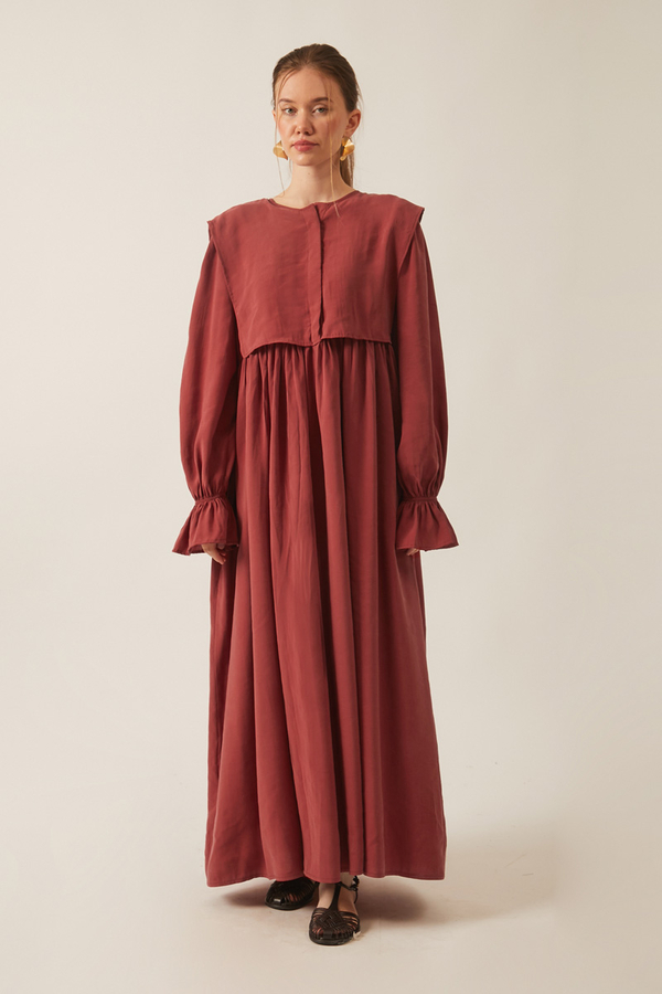 Deren Modal Dress Brick - 12