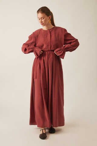 Deren Modal Dress Brick - 6