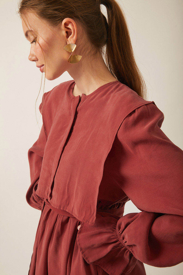 Deren Modal Dress Brick - 2