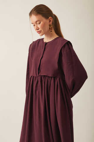 Deren Modal Dress Burgundy - 2
