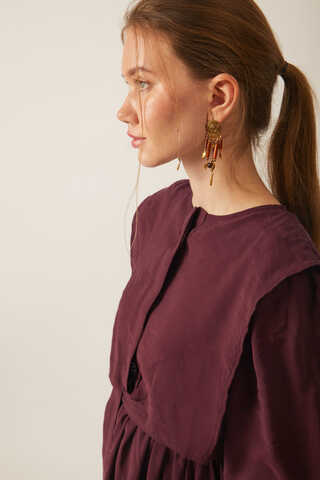 Deren Modal Dress Burgundy - 11