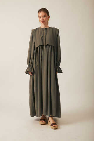 Deren Modal Dress Khaki - 1