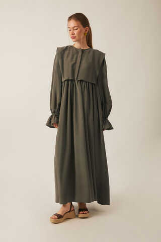 Deren Modal Dress Khaki - 3