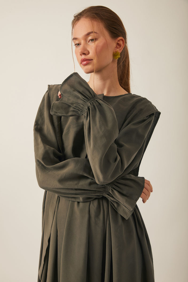 Deren Modal Dress Khaki - 8