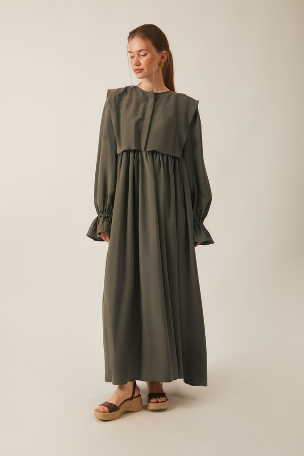 Deren Modal Dress Khaki - 3