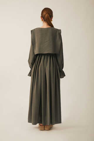 Deren Modal Dress Khaki - 9