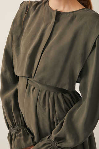 Deren Modal Dress Khaki - 7