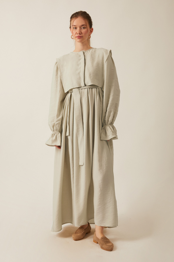 Deren Modal Dress Stone - 1