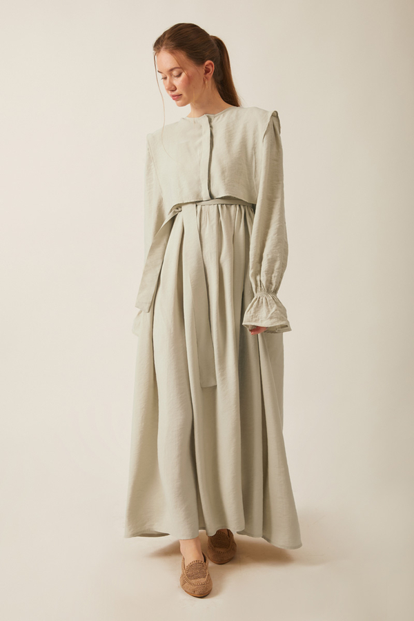 Deren Modal Dress Stone - 12