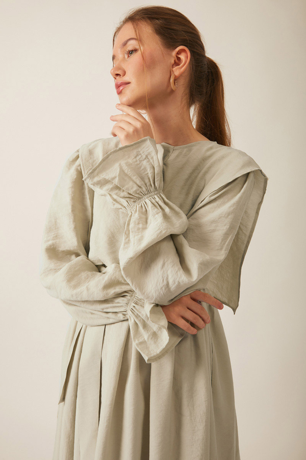 Deren Modal Dress Stone - 8