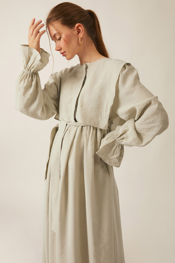 Deren Modal Dress Stone - 9