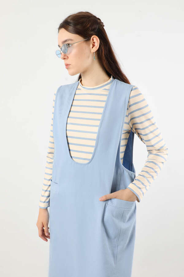 Derin Yaka Jile Takım Bebe Mavisi - 2