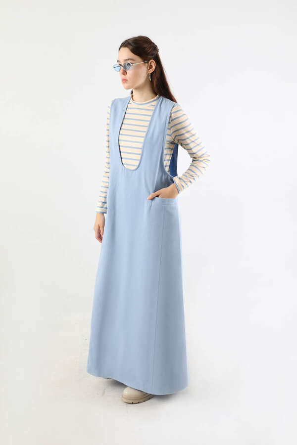 Derin Yaka Jile Takım Bebe Mavisi - 3