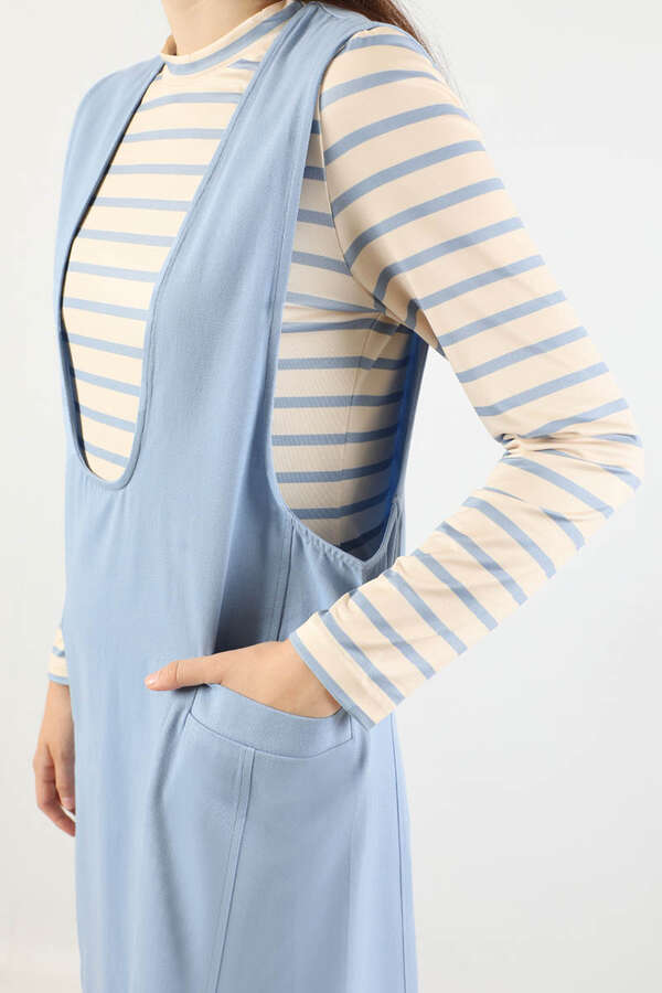 Derin Yaka Jile Takım Bebe Mavisi - 4