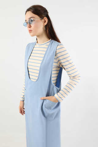 Derin Yaka Jile Takım Bebe Mavisi - 5