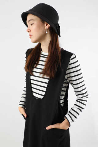 Derin Yaka Jile Takım Siyah - 4