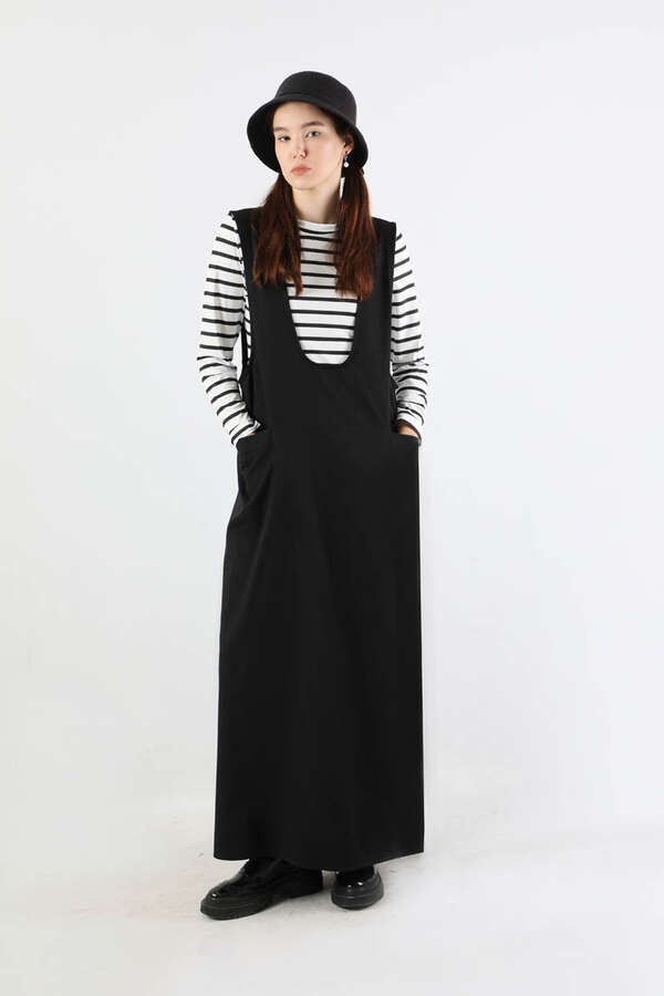 Derin Yaka Jile Takım Siyah - 5