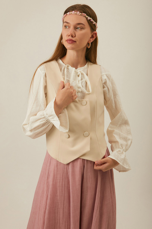 Derin Yaka Yelek Taş - 7