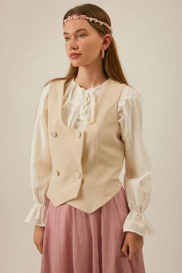 Derin Yaka Yelek Taş - 1