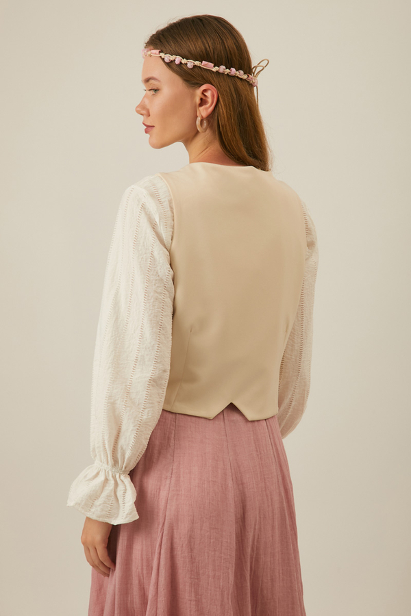 Derin Yaka Yelek Taş - 9