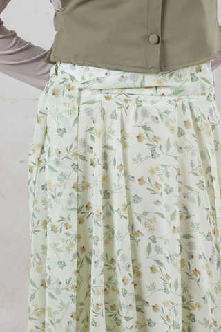 Desenli Asimetrik Etek Yeşil - 4