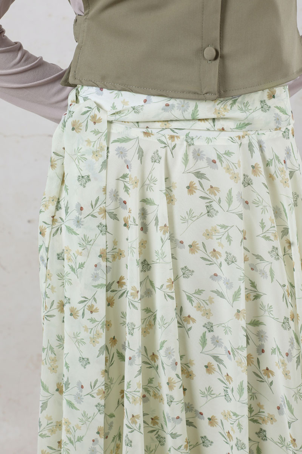 Desenli Asimetrik Etek Yeşil - 4