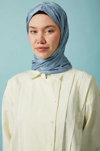 Desenli Jakar Şal İndigo - 1