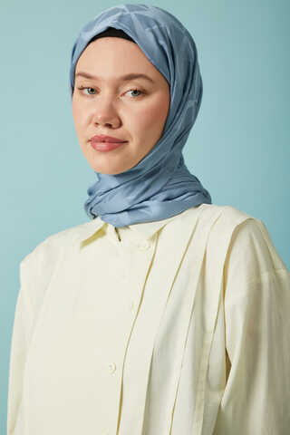 Desenli Jakar Şal İndigo - 4