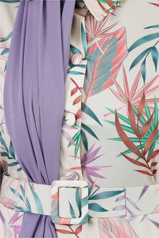 Desenli Elbise Vizon - 3